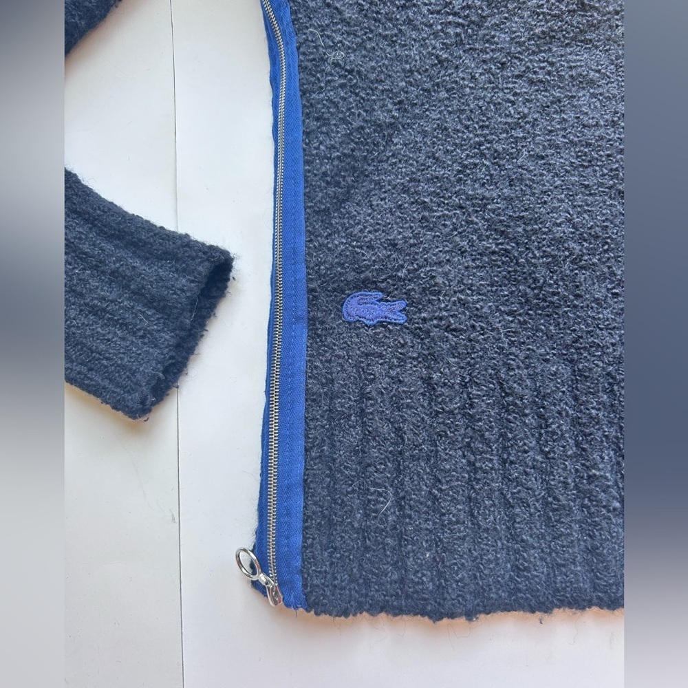 Lacoste navy blue Sweater with side zipper boucle - Picture 8 of 9